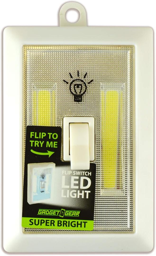 Super Bright LED Flip Switch Cordless Light, Battery Operated Emergency Night Light
2 Pack