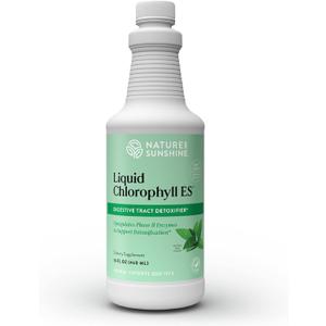 Nature's Sunshine Liquid Chlorophyll Extra Strength - Immunity Support, Detox & Cleanse, Chlorophyll Liquid Drops with Spearmint Oil, Natural Energy Boost, Internal Deodorant - 16 Fl Oz (BB: 08/2028)