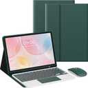 Keyboard Case for Samsung Galaxy Tab A11+ Plus 2025/A9+ 11’’ 2023-7 Color Backlit Detachable Tablet Keyboard Cover with Touchpad -Detachable Folio Keyboard Cover with Mouse.(Green)