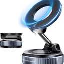 Nano Gel Suction Cup Car Mount, Magnetic Phone Holder for Your Car/Gym/Shower, 360 Rotating Foldable Car Phone Mount Compatible with iPhone 17 16 Pro Max 15 14 Plus & Android for Magsafe (Black)