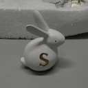 Newman House Studio Table Easter Bunny Figurine Decorations - Home Office Table Decoration Easter Bunny Set of 6, 3.5L x 3W x 4.1H inch