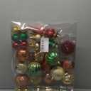 92ct Christmas Tree Decoration Set - Shatterproof Christmas Baubles with Strings for Wreath, Garland & Party Decoration, Red-Green