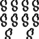 10 Pcs Electrical Marine Shore Power Cable Clips, S Style Dock Electrical Marine Holders, Hold A Standard 30 Amp/10 Gauge Marine Power Cord in, Fits 1" Round Rails or Bar, Black