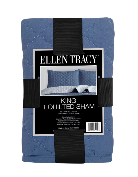 King 1 Quilted Sham 20x36in 100% Polyester