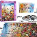 Puzzles for Adults 1000 Pieces, Flowers 1000 Piece Puzzle for Adults, Jigsaw Puzzles 1000 Pieces with Letters On Back Hard Impossible Difficult Challenging Family Puzzle (27.5"X19.6")