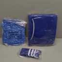 Mepase 3 Pcs Halloween Chocolate Candy Costume Set, Adult Foam Tabard & Jumbo Cartoon Hands & Stripes Knee High Socks