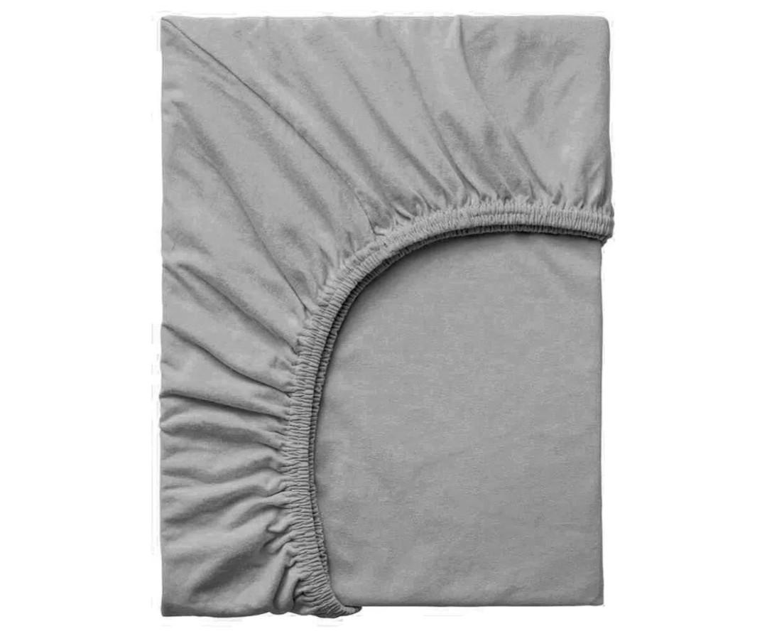 100% Cotton Mattress Cover Gray Ultra Soft Cotton Stretch Fitted Sheet Deep Pockets Extra Soft Sheet for Bed