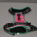 PHOEPET 2019 Upgraded No Pull Dog Harness, Reflective Adjustable Vest, with a Training Handle + 2 Metal Leash Hooks+ 3 Snap Buckles +4 Slide Buckles(M, Pink)