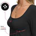 EasyGala Womens Babydoll Long Sleeve Peplum Tops Sexy Y2k Square Neck Henley Shirts Cute Going Out Top Winter 2026 (Black, L)