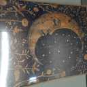 Moonlit Celestial Framed Canvas Wall Art 16x24 inch, 16"x24" Natural