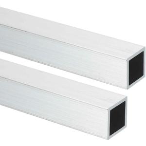 MECCANIXITY Aluminum Square Tubing,0.47"x0.47"x18" Long 0.04" Wall Thick 6063 Aluminum Square Tube Seamless Structural Metal Profile Hardware for Construction DIY Home Decor Furniture 2pcs