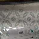 Madison Park 100% Cotton Quilt Set Floral Print, Double Sided Stitching, All Season, Lightweight Coverlet Shabby Chic Bedding Layer, Matching Shams, Full/Queen, Light Teal 6 Piece,Aqua