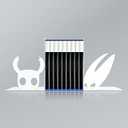 Hollow Knight & Hornet Inspired Metal Bookends - Sturdy Decorative Supports for Bookshelves and Gaming Collections, Silksong Decorative Gift for Fans with Character Design Bookshelf Decor Merch