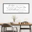 WMZYKJGS Do Not Fear for I Am With You Wall Decor Sign 32"12" Bible Verse Scripture Isaiah 41:10 Signs Large Christian Religious Living Room Wall Hanging Art (Black)