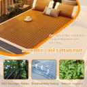 Summer Sleeping mat, Summer Cooling Bam-Boo Sleeping Mat Foldable, Traditional Chinese Rattan Pad Cooling Mattress, Foldable Breathable, for Single Double Queen-Size(Color B,90cm)