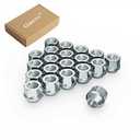 Gaemi 1/2"-20 Open End Chrome Lug Nuts for Aftermarket Wheels,20Pcs 1/2"-20 Lug Nuts Set,3/4" Hex 0.84” Height Conical Seat 60,Sliver