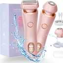Dusk Razor for Women, Silk Glide Pro 3.0 Shaver, Livora Electric Razor for Women, 2-in-1 Waterproof Painless Hair Removal Wet & Dry Shaver with Removable Head for Leg Arm Underarm Bikini Area (Pink)