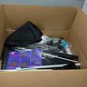 Heated Cat House for Outside Cat in Winter, Insulated Outdoor Feral Cat Shelter with Cat Heating Pad, 2 Doors,Elevated Waterproof Heated Kitty House (Black, 25"x13.7"x18")