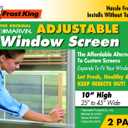 Frost King 2AWS1045 WB Marvin Adjustable Window Screen, 10in High x Fits 25-45in Wide (2-Pack)