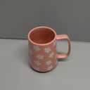 Ceramic Coffee mugs, 24 oz, Extra Large Mugs, Big Tea&Coffee Cups, Large Handle, Floral Pattern,Pottery Mugs,Wide Bottom Coffee Mug for Office/Home, Microwave and Dishwasher Safe. (Pink)