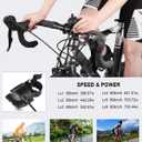 Bike Trainer, Magnetic Bicycle Stationary Stand for Indoor Exercise Riding, 26-29" & 700C Wheels, Quick Release Skewer & Front Wheel Riser Block Included