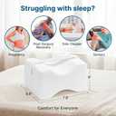 UJPFEO Knee Pillow for Side Sleepers, Leg Pillow for Sciatica, Back, HIPS, Knees, Joints Pain Relief,Pillows for Between Legs While Sleeping Spine Alignment Support & Relieves Pressure,Pure White