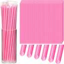 Gerrii 500 Pcs Pink Individually Wrapped Straws Extra Long 6 mm Plastic Drinking Straws Disposable for Party Restaurant Home Milkshakes Coffee Juice Beverage Smoothie (10)