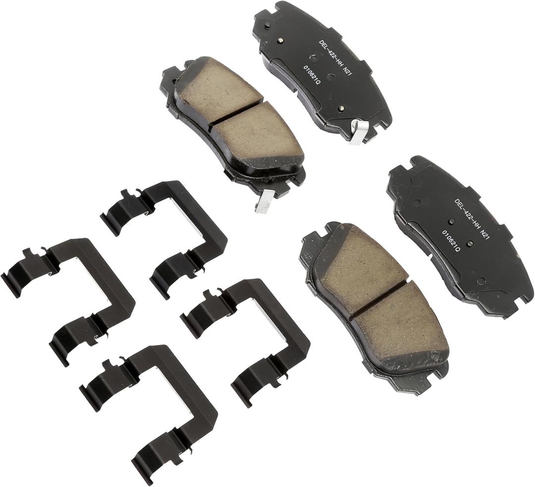 ACDelco Gold 17D1421CHF1 (19428009) Ceramic Front Disc Brake Pad Kit with Clips