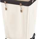 StorageWorks 110L Laundry Basket with Wheels, Large Rolling Hampers for Clothing Organizer, Dirty Clothes Basket for Hotel, Home, Closet, Dorm, Beige