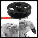 A-Premium Power Steering Pump, with Pulley, Compatible with Volvo XC90 2005 2006 2007 2008 2009 2010 2011, 4.4L Gas