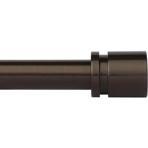 Byondeth Curtain Rods for Windows 16 to 144 Inches Adjustable Length 1 Inch Diameter Window Curtain Rod with Aluminium End Cap, Antique Bronze