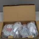 HOLKIE Caster Wheels 3 inch Locking Casters Set of 4, Threaded Stem 3/8" -16 x 1-1/2" (Diameter 3/8", Length 1-1/2") Swivel Heavy Duty Castors Gray