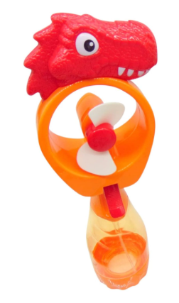 Westmon Works Dinosaur Misting Spray Bottle Fan Kids Personal Cooling Mist Portable Handheld Humidifier Powered Tyranasaurus T-Rex Fans with Mist for Boys or Girls, Set of 2