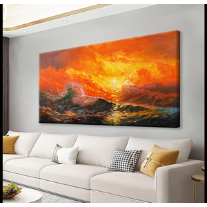 Tsomzxng Modern Abstract Wall Art Decor Large Canvas Wall Art For Living Room Fall Coastal Wall Art Decor Blue Ocean Wall Art Prints Wall Pictures Art Work For Bedroom Office Kitchen Wall Decor 29"X58"