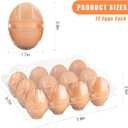 100 Pack Clear Plastic Egg Cartons, Reusable Stackable Egg Containers for Farm, Market & Fridge Storage, 34 Grid
