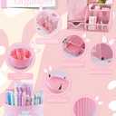 Pink Desk Accessories and Organizers with Desk Organizer and 360Rotating Pen Holder stapler Pen and a Lot of Office Pink Office Supplies Beautifully Presented in a Gift Box