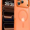 BENTOBEN Magnetic for iPhone 17 Pro Max Case 2025,[Compatible with MagSafe][Military-Grade Protection][Anti-Yellowing] Shockproof Protective Translucent Matte Cover for iPhone 17 Pro Max 6.9",Orange
