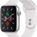 Apple Watch Series 5 (GPS, 40MM) - Silver Aluminum Case with White Sport Band 