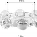 Crystal Candle Holders Pillar Candlestick Decorations for Home Party Dinner Christmas, Suitable for Large Cylindrical Candles, Clear