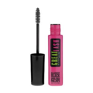 Maybelline Great Lash Washable Mascara Makeup, Volumizing Lash-Doubling Formula That Conditions As It Thickens, Blackest Black, 1 Count (0.43 Fl Oz (Pack of 1))