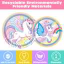168pcs Unicorn Birthday Party Supplies with Unicorn Banner for Girls, 24 Serves Unicorn Disposable Tableware Set with Plates, Cups, Napkins, and Cutlery Sets for Unicorn Themes Party Kids