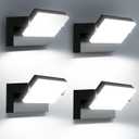 60W LED Outdoor Wall Lights 360° Rotatable LED Flood Lights Modern Commercial Security 5000K IP65 Waterporof Wall Mounted Light for Garage Yard Porch 4 Pack