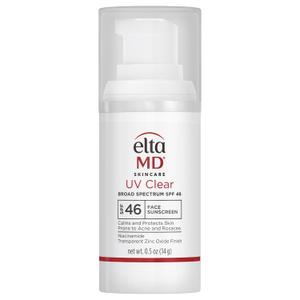 EltaMD UV Clear Face Sunscreen SPF 46, Oil Free Sunscreen with Zinc Oxide, Dermatologist Recommended, 0.5 oz
