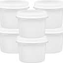 TUZAZO 12 Oz Food Storage Containers with Screw Lids, 6-Count Reusable Small Plastic Soup Containers for Portion and Meal Prep | Microwave-, Freezer-, Dishwasher-Safe | BPA Free