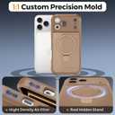 MOCCA Design for iPhone 17 Pro Max Case, Compatible with Magsafe [Premium Invisible Magnetic Ring Stand] [Military Drop Protection] Full Camera Guard Translucent Matte Slim Phone Cover 6.9",Brown