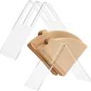 2 x Acrylic Cone Coffee Filter Holder,2 PCS Stand Coffee e Filters Storage Coffee Paper Storage Container for Paper Coffee e Filters Size #01 and #02