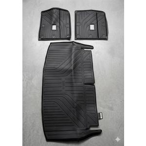 Floor Mats All Weather Automotive TPE Liners Set Anti-Slip Waterproof Floor Liners Accessories Black No Car Brand