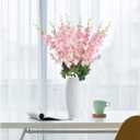 8PCS Faux Pink Delphinium 33.5'' Long Stem Artificial Delphinium Flowers Fake Larkspur Flowers for Home Wedding Garden Table Centerpieces Decor(Gradient Pink)