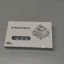 Zhouwang 88 Crystal Blue Switches,2 Kailh Box Switches,Dustproof and Waterproof,Strong Tactile Feedback with Crisp Click Sound,Suitable clicker for 3D Prints and MX Gaming Mechanical Keyboards (90Pcs)