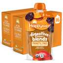 Happy Baby Digestive Support Blends, Organic Stage 2 Baby Food with Prebiotic Fiber, Apple, Pumpkin & Prune, 4 Ounce Pouch (Pack of 16) July 19, 2027